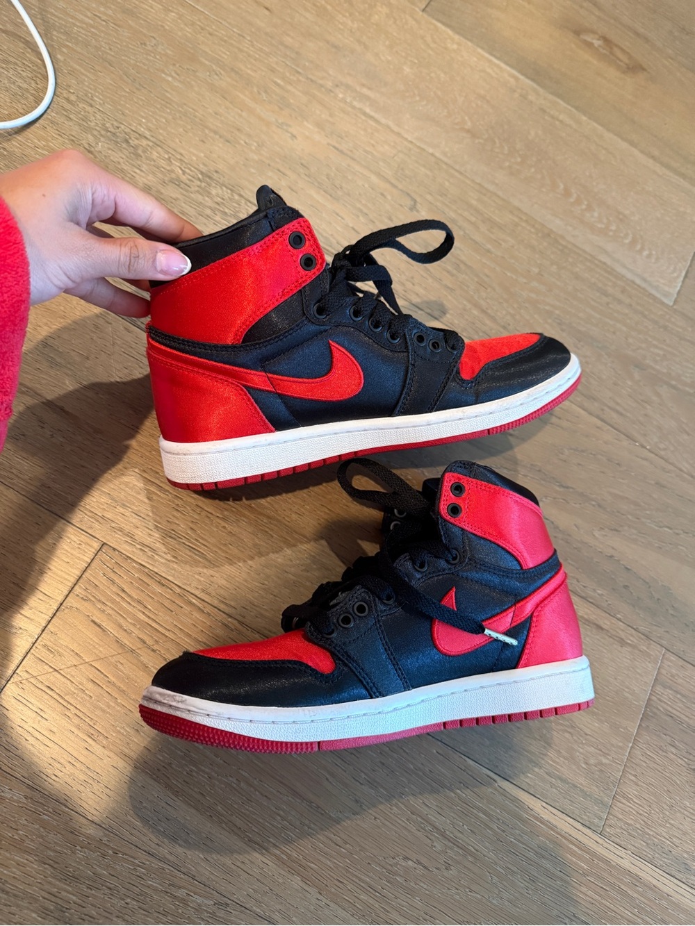 Jordan 1 OG high top satin bred sneaker